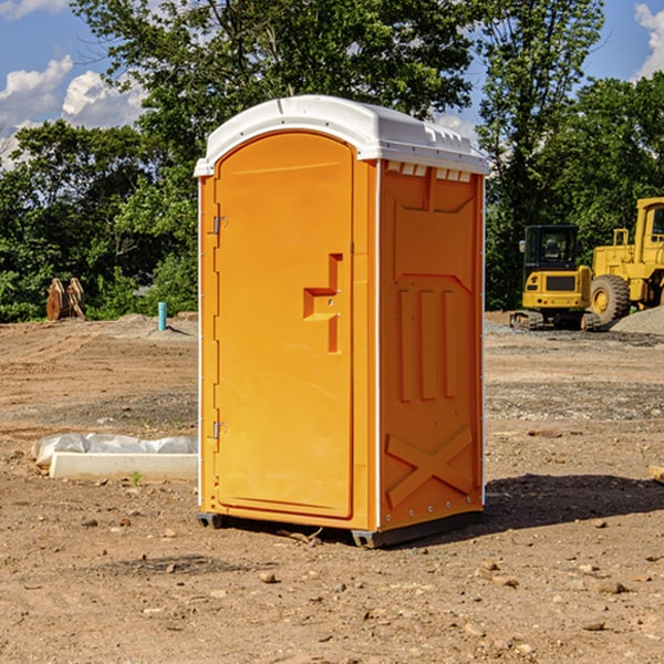 how often are the porta potties cleaned and serviced during a rental period in Leicester